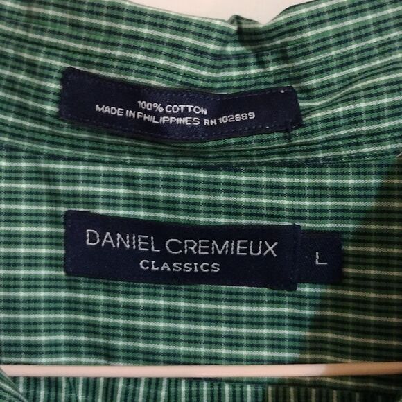Two Men's Daniel Cremieux Classics Size Large 100% Cotton Button-up Shirts - Picture 3 of 7